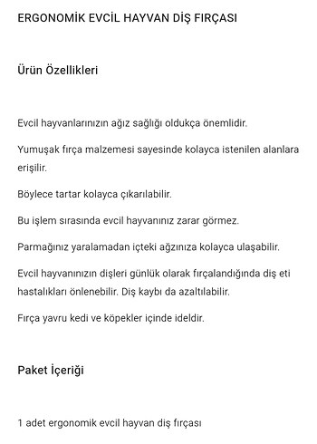 Renkli Kedi ve Köpek Diş Fırçası - Görsel 5