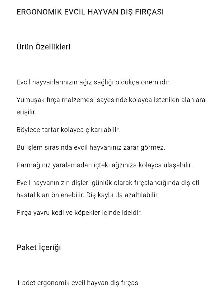 Renkli Kedi ve Köpek Diş Fırçası - Görsel 5