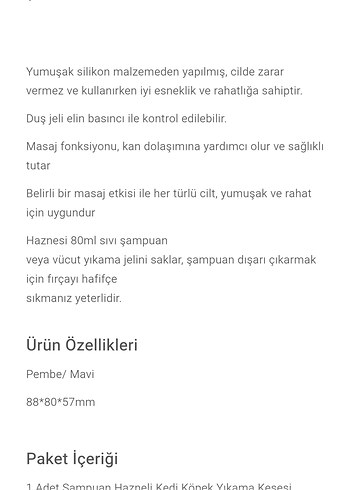 şampuan hazneli kedi köpek yıkama kesesi - Görsel 5