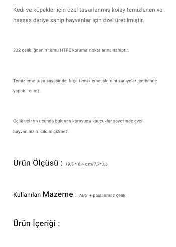 kabak tasarımlı evcil hayvan tarağı - Görsel 6