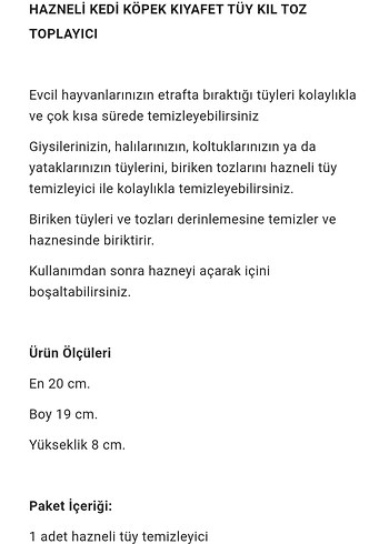 Hazneli Kedi Köpek Tüyü Toplayıcı - Görsel 7