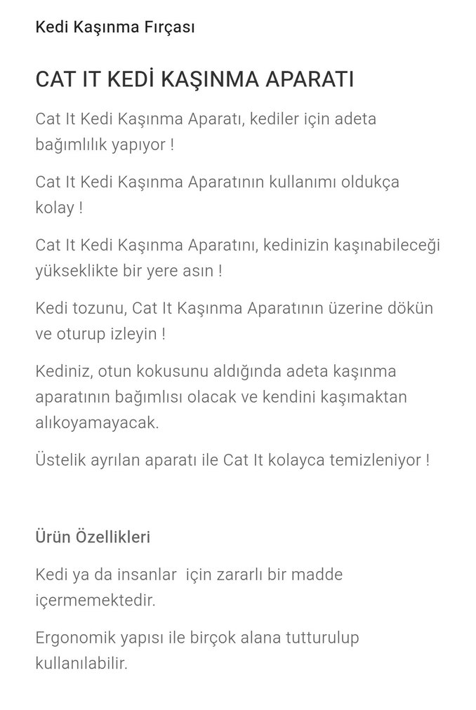 kedi kaşınma fırçası - Görsel 4