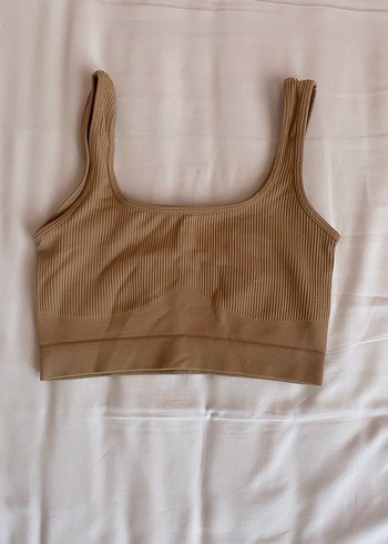 Diğer Bej spor sütyeni crop top