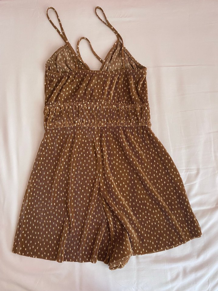 Pull and bear puantiyeli şort tulum - Görsel 3