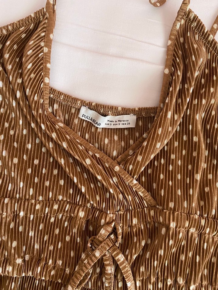 Pull and bear puantiyeli şort tulum - Görsel 2