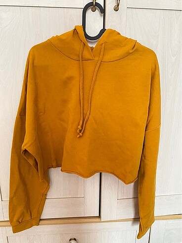 Trendyol & Milla Trendyolmilla hardal sarı oversize sweatshirt