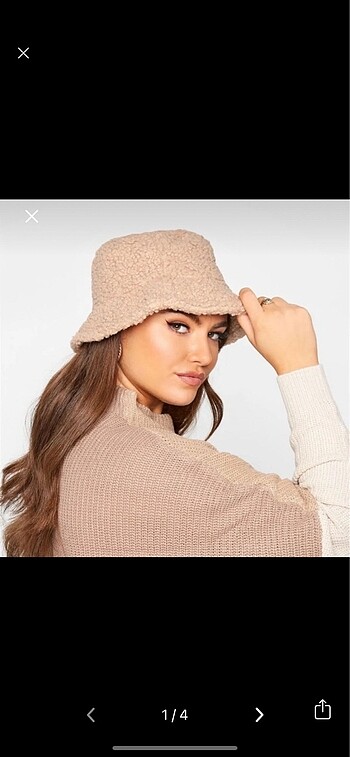 Teddy tüylü yumuşak bucket şapka
