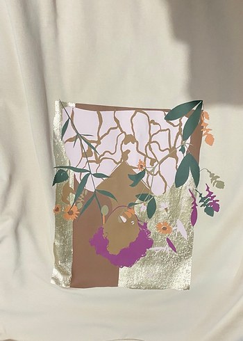 Bej Uzun Kollu  Tişörtü - Görsel 2