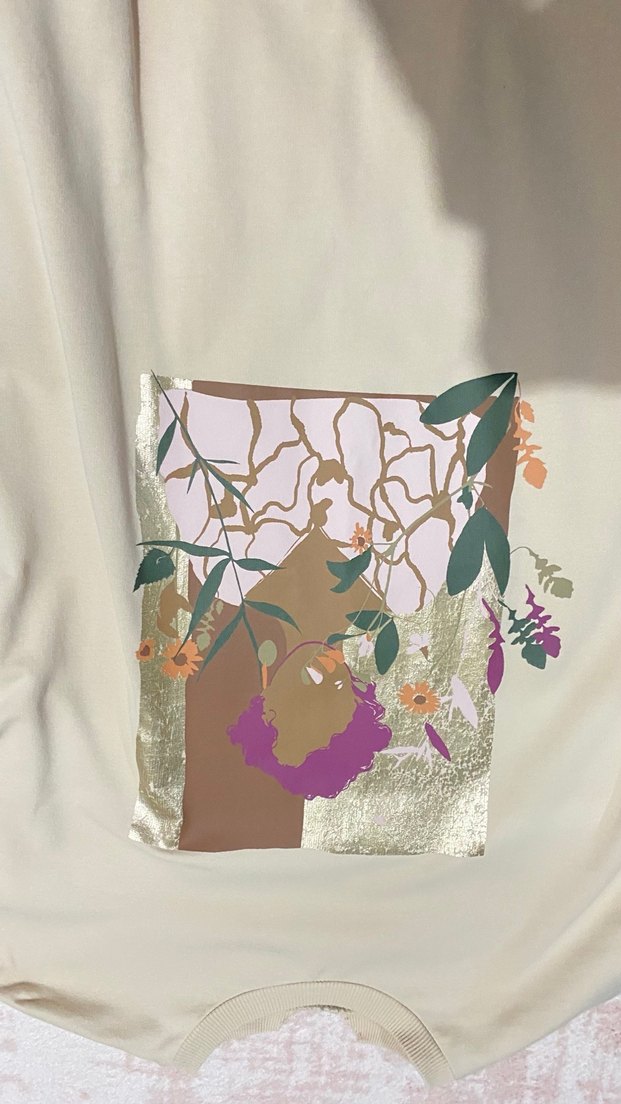 Bej Uzun Kollu  Tişörtü - Görsel 2