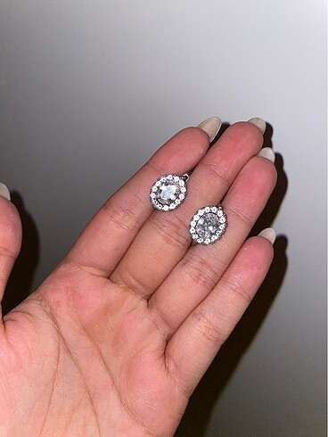 Pırlanta Swarovski tarz küpe