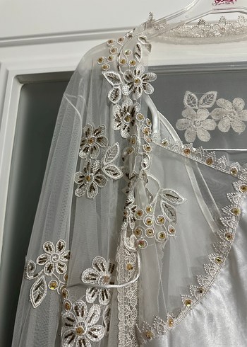 Uzun Beyaz Nakışlı Bohem Gecelik - Görsel 3