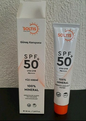 Soltis SPF 50+ Mineral Güneş Koruyucu Yüz Kremi - Görsel 2