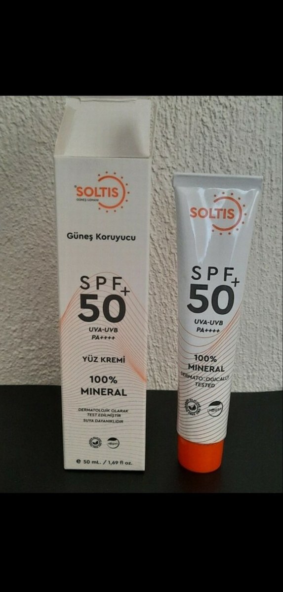 Soltis SPF 50+ Mineral Güneş Koruyucu Yüz Kremi - Görsel 2