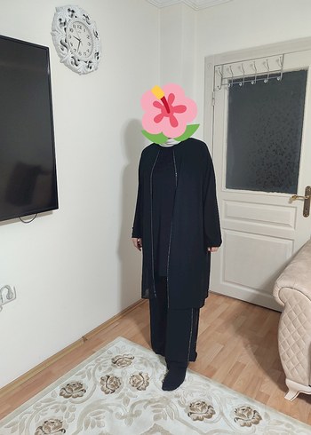 Abiye Siyah takım abaya