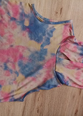 Kızlar İçin Kapüşonlu Bağlama Desenli Salaş şortlu gecelik - Görsel 4