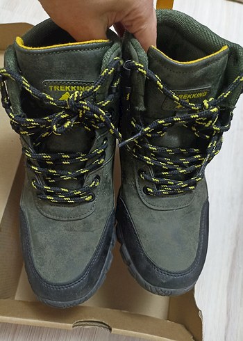 Gri Haki Sarı Erkek Outdoor Botları Yılan Desenli TOREX Marka - Görsel 2