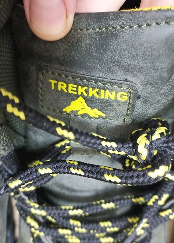 Gri Haki Sarı Erkek Outdoor Botları Yılan Desenli TOREX Marka - Görsel 4