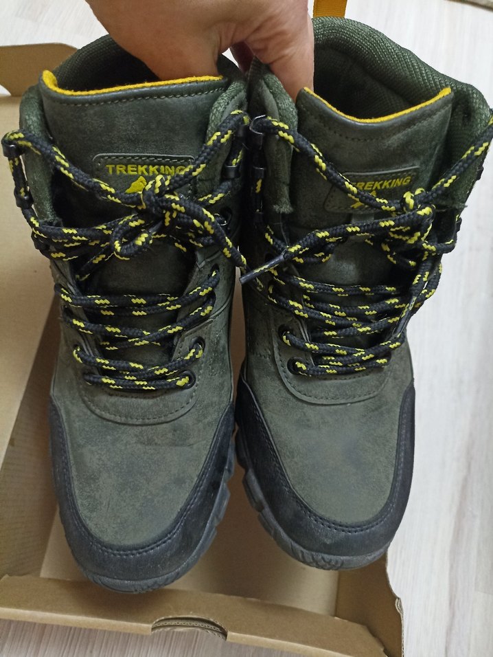 Gri Haki Sarı Erkek Outdoor Botları Yılan Desenli TOREX Marka - Görsel 2