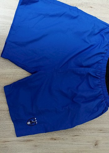 Erkek Parlak Mavi Mini Spor Şort - Görsel 2