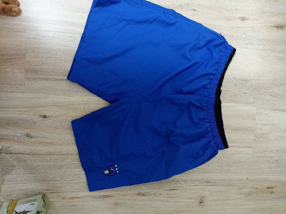 Erkek Parlak Mavi Mini Spor Şort - Görsel 2