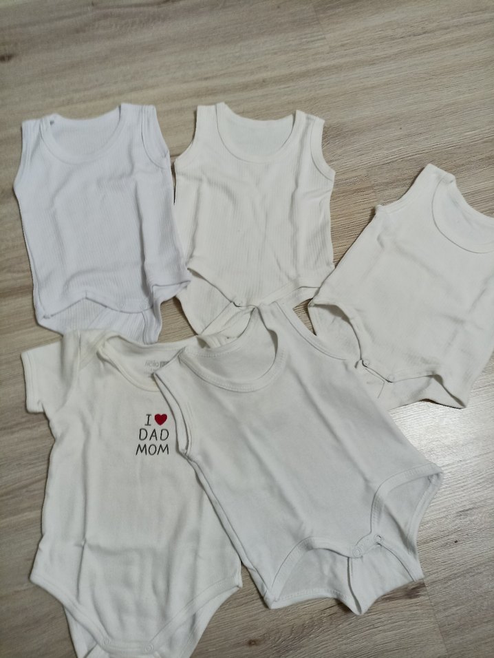 Beyaz Bebek Atlet ve Body Seti - Görsel 4