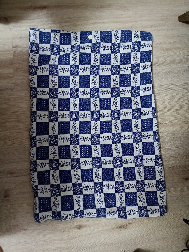 Mavi Kareli Yastık kılıfı - Görsel 2