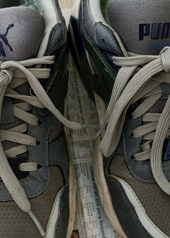 Gri Puma Erkek Spor Ayakkabı Bağcığı - Görsel 2