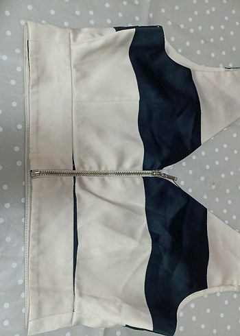 V Yaka Düğmeli Midi Büstiyer - Görsel 4