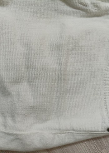 Kadın Beyaz Keten Mini Şort - Görsel 2