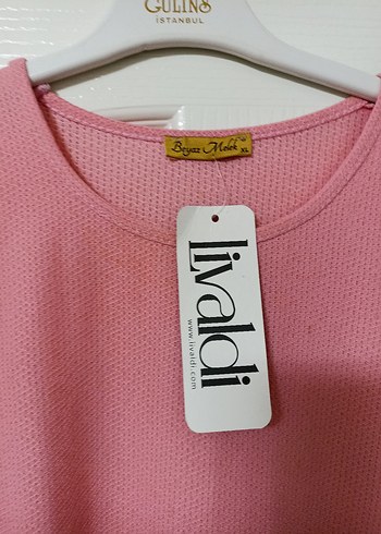 Pembe Uzun Kollu Midi Triko Tunik - Görsel 3