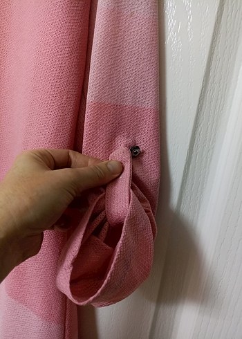 Pembe Uzun Kollu Midi Triko Tunik - Görsel 5