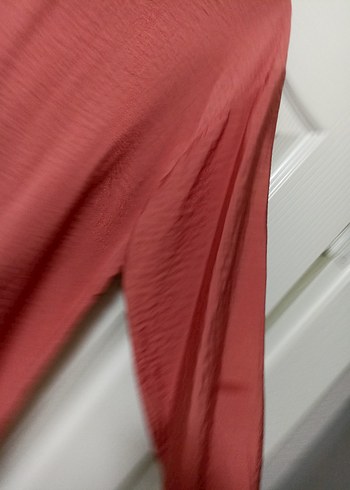 Bordo Midi Uzun Kollu Keten Tunik - Görsel 8