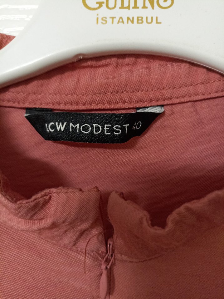 Bordo Midi Uzun Kollu Keten Tunik - Görsel 5