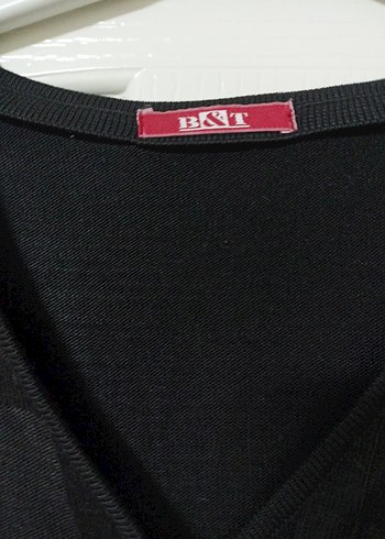 Düğmeli Siyah Midi Uzun Kollu Hırka - Görsel 4