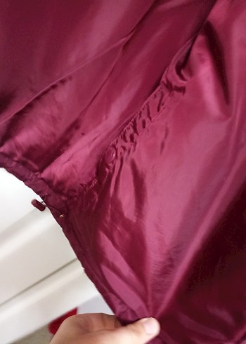 Kadın Mavi Kapüşonlu Fermuarlı Mont - Görsel 5