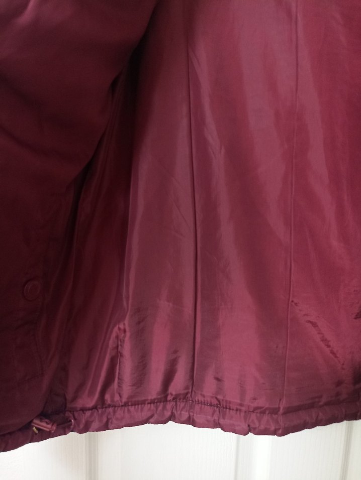 Kadın Mavi Kapüşonlu Fermuarlı Mont - Görsel 4