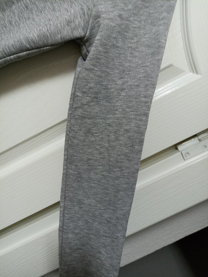 Gri Kapüşonlu Kadın Sweatshirt - Görsel 4