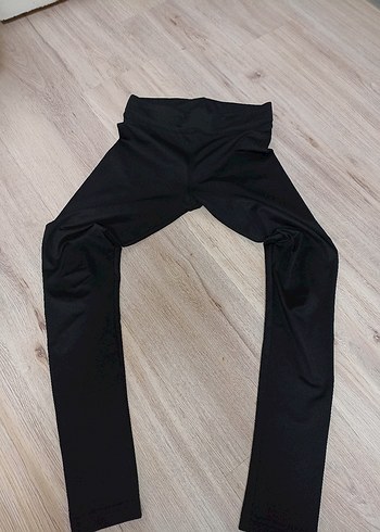 Siyah Elastik Kadın Spor Tayt - Görsel 2