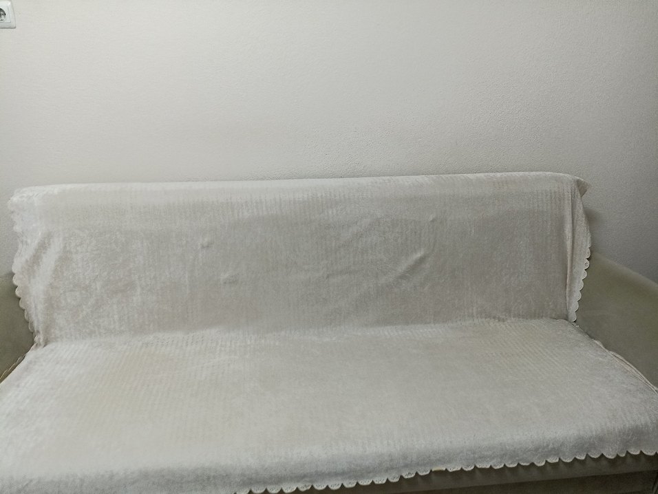 Krem Renk Düz Modern Koltuk Örtüsü - Görsel 2