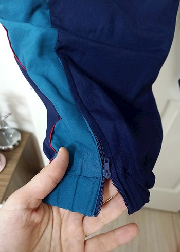 Erkek Lacivert Bol Kesim Fermuarlı Eşofman - Görsel 6