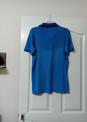 Erkek Lacivert Desenli Kısa Kollu Polo Tişört - Görsel 6