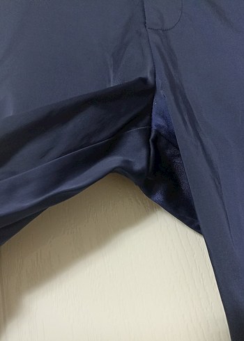 Kadın Lacivert Kemerli Kumaş Pantolon - Görsel 5