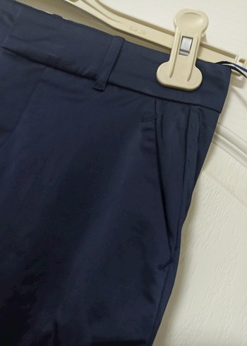 Kadın Lacivert Kemerli Kumaş Pantolon - Görsel 4