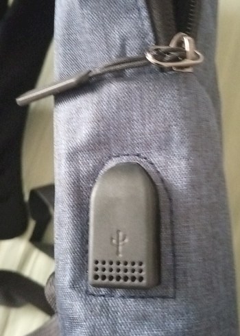 Fermuarlı Mavi Unisex Sırt Çantası 3lü set - Görsel 5