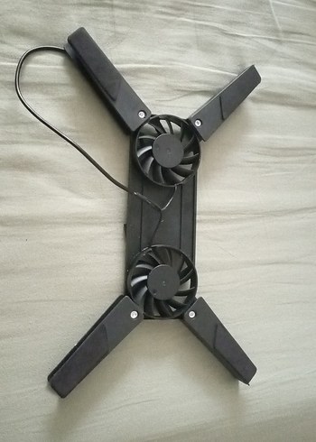 USB Bağlantılı Siyah Çift Fanlı Dizüstü Soğutucu - Görsel 3