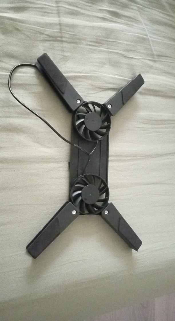 USB Bağlantılı Siyah Çift Fanlı Dizüstü Soğutucu - Görsel 3