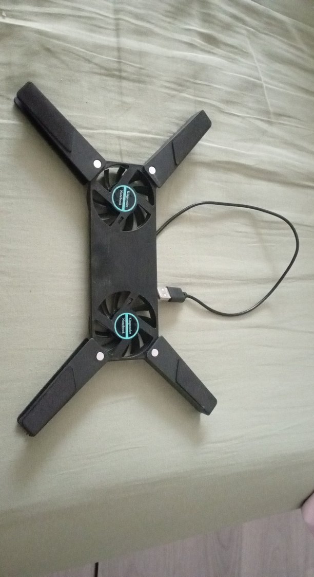 USB Bağlantılı Siyah Çift Fanlı Dizüstü Soğutucu - Görsel 2