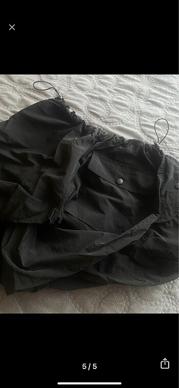 s Beden siyah Renk Paraşüt pantolon