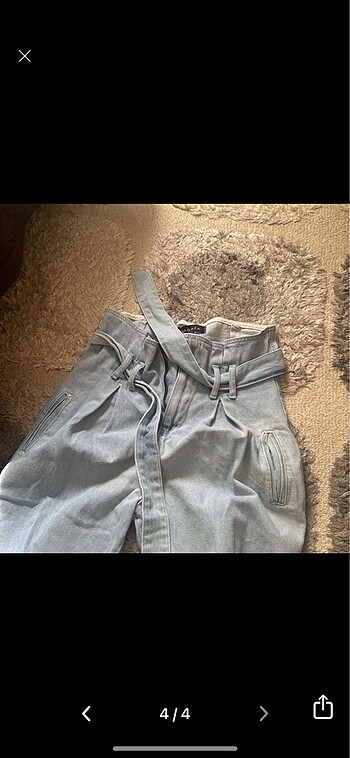40 Beden mavi Renk Mom jean