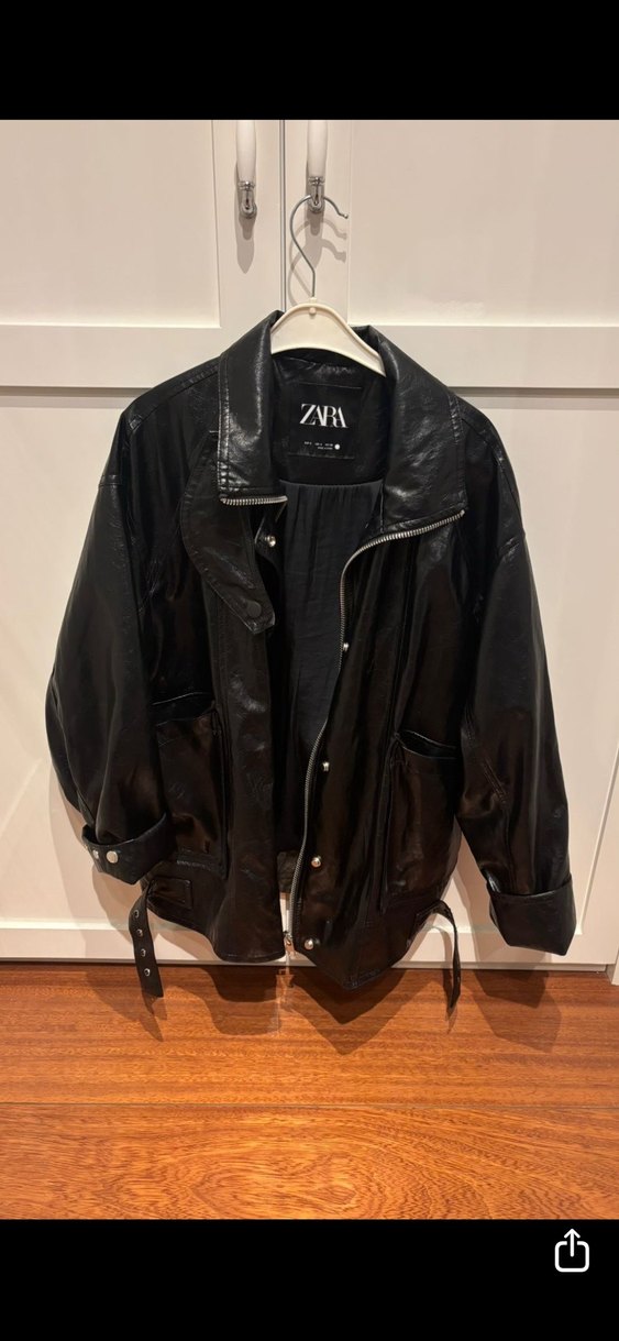 Zara deri ceket - Görsel 2